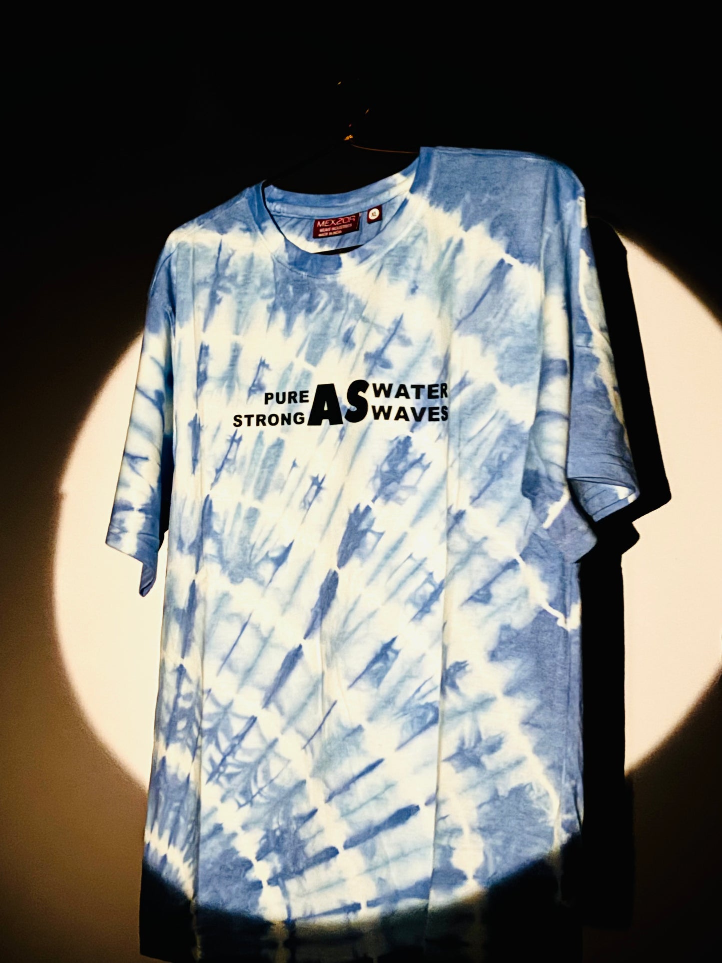 “Pure as Waves” Tie-Dye T-Shirt – Ocean Blue Edition