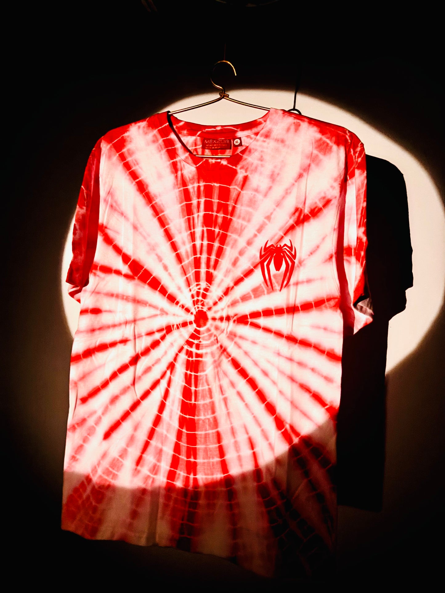 Spiderburst Tie-Dye T-Shirt - Red & White Web Edition 🕷️200GSM