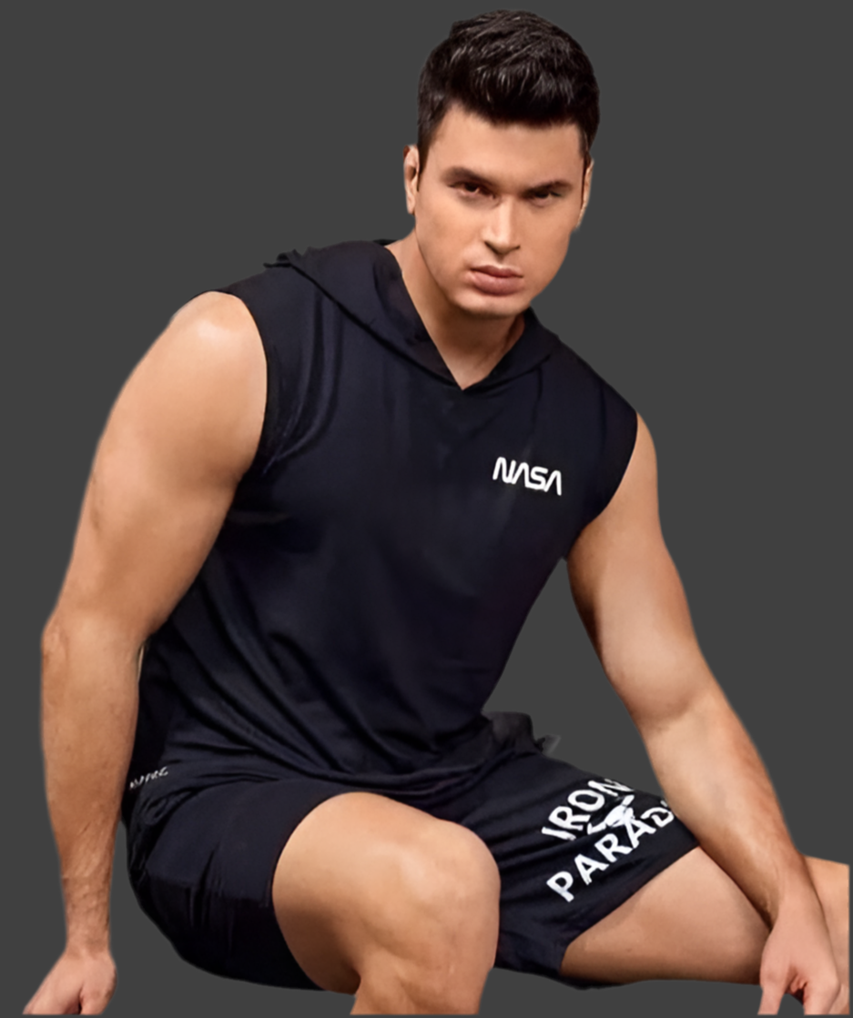 Men's Workout Hooded Tank Top Bodybuilding Gym Muscle Hoodies Vest Lightweight Fitness Athletic Sleeveless Shirt