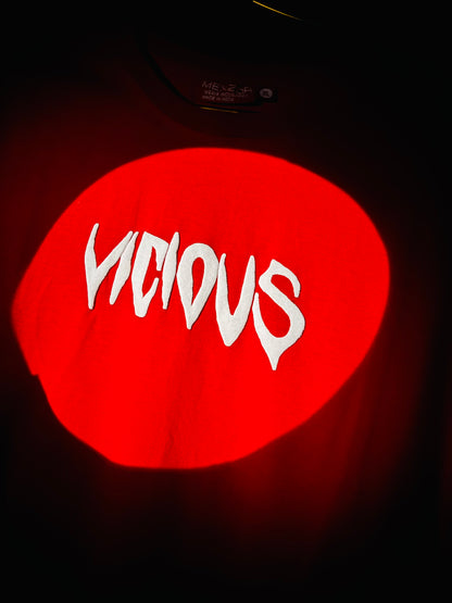 VICIOUS Bold Red Graphic T-Shirt – Unleash Your Ferocity 220GSM