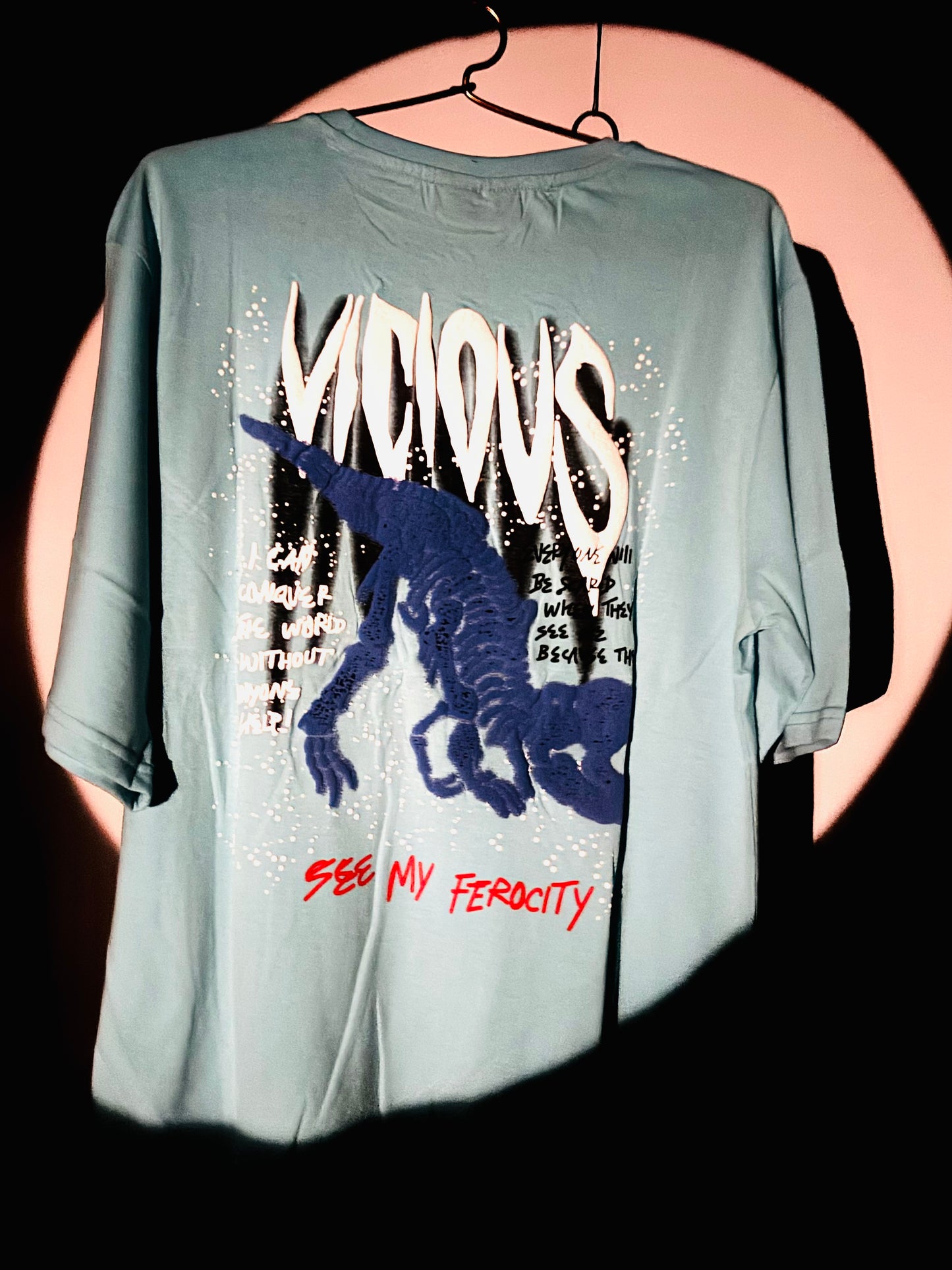 VICIOUS Bold Red Graphic T-Shirt – Unleash Your Ferocity 220GSM