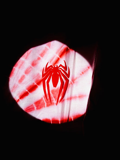 Spiderburst Tie-Dye T-Shirt - Red & White Web Edition 🕷️200GSM