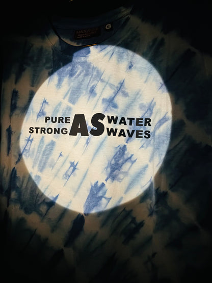 “Pure as Waves” Tie-Dye T-Shirt – Ocean Blue Edition