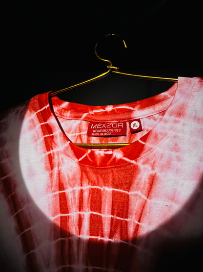 Spiderburst Tie-Dye T-Shirt - Red & White Web Edition 🕷️200GSM
